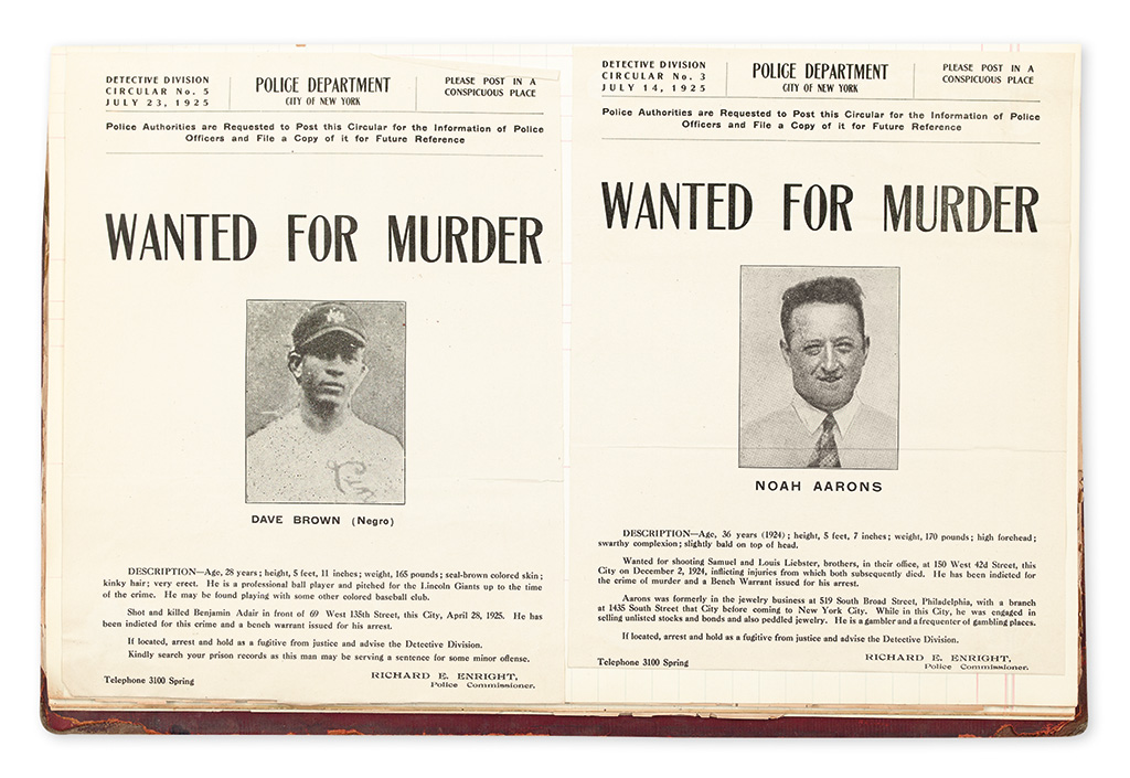 (CRIME.) Nebraska jail ledger, used as a scrapbook for hundreds of wanted posters.